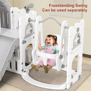 JOYLDIAS 10 in 1 Toddler Slide, Double Kid Climber Slide Playset w/Swing, Basketball Hoop, Telescope, Tunnel, Storage Space and Non-Slip Steps, Indoor Outdoor Backyard Playground Toy for Toddlers by TinyTreasures Baby Boutique