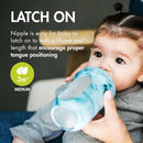 Boon Nursh Reusable Silicone Pouch Baby Bottles - Medium Flow Nipple - Silicone Baby Bottle Pouch and Nipple - Baby Feeding Essentials - Tie Dye - 3-6 Months - 3 Count - 8 Ounce by TinyTreasures Baby Boutique