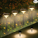 Linkind Solar Pathway Lights 4 Pack, Solar Lights Outdoor, Warm White Solar Path Lights Waterproof, Solar Lights for Walkway Yard Landscape Garden by GreenHaven Gardens
