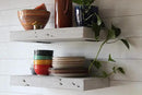 Urban Legacy Reclaimed Barn Joist Deep Floating Shelves | Deep Shelves with Low Profile Shelf Bracket with High Weight Capacity, Set of 2 (36" x 11" x 2.5", Rustic Gray) by CozyNest Decor
