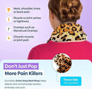 SunnyBay Microwave Heating Pad, Microwavable Heated Neck and Shoulder Wrap, Soothing Weighted Moist Heat or Ice Pack with Flaxseed and Lavender, FSA HSA Approved, 26x5 Inches, 2.5 lbs, Leopard by CozyNest Decor