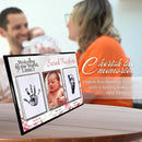 Baby Hand and Footprint Kit with Photo & Birth Details, Inkless Hand and Footprint Kit, Newborn Keepsake Plaque, Baby Shower Gifts (STYLE 1 (Fully Personalized) (Welcome To The World - Baby Girl)) by TinyTreasures Baby Boutique