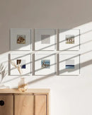 HAUS AND HUES 10x10 White Metal Picture Frames Matted to 5x5 - Features Premium Aluminum & Hanging Hardware, Shatterproof Plexiglass - Ideal for Home, Room, Office (10x10 in, White, Set of 15) by CozyNest Decor