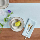 Solino Home Linen Table Runner 108 Inches Long - 100% Pure Linen Ice Water Dining Table Runner 14 x 108 Inch - Fete by CozyNest Decor