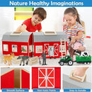 YEEBAY Farm Animals Toys for 3+ Year Old Kids Toddlers Girls Boys, Large Wooden Barn with Animal Play Figures, Farm Playset Educational Learning Toys, Ideal Christmas Birthday Gifts by GreenHaven Gardens