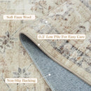 LIVEBOX Washable Area Rug 10x14 Rugs for Living Room Bedroom, Non-Slip Boho Neutral Carpet for Dining Room Office, Low-Pile Farmhouse Soft Carpets for Kids Nursery Room Playroom, Tan by TinyTreasures Baby Boutique