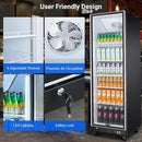 BODEGACOOLER Commercial Beverage Refrigerator Glass Door,18.1 Cu.Ft Commercial Display Merchandiser Fridge,Upright Display Bar Cooler with Soft LED Light,Adjustable Shelves,Aluminum Door,Black by CozyNest Decor