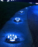 Biling Solar Pathway Lights Outdoor Uplight Sidelight, 12 Packs Blue Bright Solar Ground Lights Walkway Lights Waterproof Solar Deck Lights for Yard Walkway Garden Halloween Decorations by GreenHaven Gardens