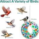 Sunnydaze 6-Inch Glass Mosaic Hanging Bird Feeder for Outdoors - Fly-Through Wild Bird Feeder - Dragonfly Dreams by GreenHaven Gardens