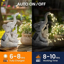GIGALUMI Solar Garden Outdoor Statues for Women, Mom, Grandma. Elephant Figurine Housewarming and Birthday Gifts Outdoor Statue Light Decor Ornament for Backyard, Patio, Balcony, Lawn, Pond by CozyNest Decor