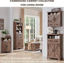Bathroom Wall Cabinet, Farmhouse 24" Wide Medicine Cabinet with Drawer, Adjustable Shelf, Double Barn Doors, Storage Cabinets for Bathroom, Kitchen, Living Room, Rustic Brown by CozyNest Decor