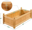 Yaheetech 46″ L × 23.5″ W × 16″ H Wooden Raised Garden Bed, Horticulture Wood Rectangular Garden Planter Outdoor, Raised Planter Box for Yard/Greenhouse/Vegetable/Flower/Herbs, Light Brown by GreenHaven Gardens
