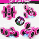 RC Cars, Rose Remote Control Car for Girls, 2.4 GHZ Double Sided RC Stunt Car 360° Rotating Remote Control Crawler with Headlights Car Toys for 6 7 8 9 10 11 12 Girls Birthday Gift by TinyTreasures Baby Boutique