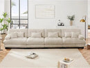 Modular Sectional Sofa Cloud Couch 4-Seater Deep Seat Sofa Couch, Oversized Couch Bed Sectional Couch with Round Bolster Armrests 6 Pillows, Modern Sofa Chair Comfy Couch by CozyNest Decor