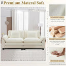 URRED Modular Sectional Sofa Comfy Cloud Couch, Modern Chenille Sofa Sleeper Deep Seat Couches with Ottoman/Pillows for Living Room (White, 82.6'') by CozyNest Decor