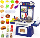Kitchen Set for Toddler with Sound and Light，Pretend Cooking Food Set,Kids Kitchen Playset，Play Sink with Running Water and Electronic Induction Stove，Kitchen Accessories (red Kitchen Set) by TinyTreasures Baby Boutique
