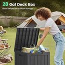 28 Gallon Outdoor Storage Box, Waterproof Durable Resin Deck Box for Indoor & Outdoor Use, Lockable Outdoor Bench, Deck Bin for Patio Furniture, Deliveries, Pool Supplies, Black by CozyNest Decor