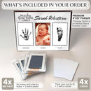 Inkless Hand and Footprint Kit, Baby Keepsake Plaque & Baby Shower Gifts - Ideal as Mom To Be Gift, Nursery Picture Frames, Clean Touch Hand and Footprint Kit (Style 1 - Design 4) by TinyTreasures Baby Boutique