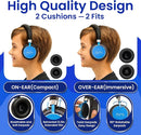 Puro Sound Labs BT2200 Plus Kids Bluetooth Headphones – Volume-Limiting 85dB, Studio-Grade Audio, Over-Ear & Comfy Design, 20-Hour Battery Life, Easy to Connect Wireless Headphones for Kids, Blue by TinyTreasures Baby Boutique