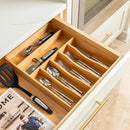 SMIRLY Silverware Drawer Organizer – Bamboo Kitchen Drawer Organizer, Adjustable Utensil Holder and Cutlery Tray, Drawer Dividers for Flatware and Kitchen Utensils by CozyNest Decor