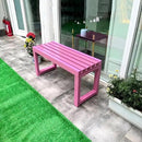 Weatherproof Metal Dining Bench, Outdoor Bench Backless Patio Bench 2-Person Farmhouse Bench Garden Bench for Kitchen, Living Room, Entryway(Pink,40in) by GreenHaven Gardens