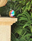 Rainbow Gazing Globe Mirror Ball in Stainless Steel, Shiny Hollow Sphere Sparkling Housewarming Outdoor Ornament (6 Inch) by CozyNest Decor