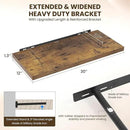 30" Floating Shelves for Wall, 12" Deep Slim Rustic Brown Floating Shelves, Wall-Mounted Shelves for Bedroom, Living Room, Kitchen, Bathroom - Set of 2 by CozyNest Decor