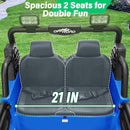 2 Seater Ride On Car Truck with Remote Control XL, Kids 24V Battery Powered Electric Vihicle w/21 in Seat, 3 Speeds, 2WD/4WD Switichable, Shock Absorbers,Bluetooth, Flower, Gift Choice by TinyTreasures Baby Boutique