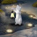 Solar Powered Garden Resin Statue Lights, 10 Inch Waterproof Outdoor Animal Cute Cat Figurine Lights, Suitable for Patios, Balconies, Lawns, Courtyards, Etc (Hand) by GreenHaven Gardens