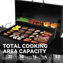 Royal Gourmet CC1830SC Charcoal Grill Offset Smoker with Cover, 811 Square Inches, Black, Outdoor Camping by GreenHaven Gardens