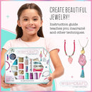Bright Stripes Wish*Craft Mystical Jewelry Studio – Bracelet Making Kit with Heishi Beads, Real Crystals & Handcrafted Gemstones for Unique Jewelry Designs & Trendy Accessories by TinyTreasures Baby Boutique