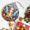 Fairy Stained Glass Suncatcher, Jocidea Fairy Ornament, Fairy Christmas Ornament, Holidays Ornaments, Christmas Tree Ornament, Fairy Decor, Gifts for Fairy Lovers by GreenHaven Gardens