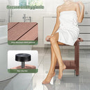 HDPE Shower Bench Seat Capacity 300LB, Waterproof Bathroom Stool with Side Carry Holes, Compact 16.8" L Design, Non-Slip Shower Seat for Elderly, Shaving Legs & Spa - Indoor/Outdoor Use(Brown) by TinyTreasures Baby Boutique