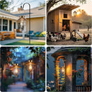 pearlstar 2 Pack Solar Lantern Outdoor Hanging Light Waterproof Metal Solar Lamp for Yard Garden Pathway Patio Porch Decor(Copper) by CozyNest Decor