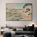 SIGNWIN 46"x72" Extra Large Framed Wall Art Japanese Ukiyo-e Landscape, Timeless Mt. Fuji Scene for Zen-Inspired or Asian-Style Interiors for Home Living Room Bedroom Decor (Frame Assembly Required) by CozyNest Decor