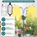 Grow Lights for Indoor Plants Full Spectrum with 15-63 inches Adjustable Tripod Stand Plant Light with 4/8/12H Timer with Remote Control by GreenHaven Gardens