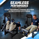 Selectorized Leg Extension & Prone Leg Curl Combo w/250lb weight stack (New)