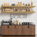 Heimlove 55 Inch Long Floating Shelves for Wall,9.3" Deep Oak Floating Shelves Set of 2,Large Display Shelf & Storage Shelf,Wall Mounted Shelves for Bedroom Living Room Kitchen Office by CozyNest Decor