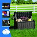 100 Gallon Double-Wall Resin Deck Box - Lockable Waterproof Outdoor Storage Box, 1000lbs Capacity & Doubles as Seating for Patio Furniture - Garden Tools, Pool Accessories (Black) by CozyNest Decor