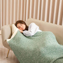 Snuggle Sac Green Throw Blanket, Ultra Soft Warm Blankets for Couch, Cozy Knit Fuzzy Plush Throws Blanket for Sofa, Bed,Living Room, Heather Green, 50x60 inches by TinyTreasures Baby Boutique