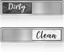 Dishwasher Clean Dirty Sign-Dishwasher Magnet Stainless Steel Clean Dirty Sign for Kitchen Organization Farmhouse Dishwasher Slide Indicator, Optional Adhesive Stickers by TinyTreasures Baby Boutique