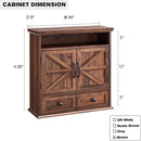 Bathroom Wall Cabinet, Farmhouse Medicine Cabinet, 24" Wide Cabinet with Drawer, Adjustable Shelf, Double Barn Doors, Storage Cabinet for Bathroom, Kitchen, Living Room, Brown by CozyNest Decor