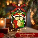 Family of 3 Christmas Ornaments 2025 - Our First Christmas As A Family of Three Ornament 2025, Unique Baby 1st Xmas Ornaments, New Parents Gifts for Mom Dad Xmas Tree Decorations by TinyTreasures Baby Boutique