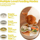 Slow Feeder Dog Bowl with Lick Mat and Puzzle Inserts - Non-Slip Base, Adjustable Speed Design, Dishwasher Safe for Large Dogs,Yellow by CozyNest Decor