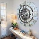 The Gears Clock Real Moving Gear Wall Clock England Line (Desert Beige, 24 inches (60 cm)) by CozyNest Decor