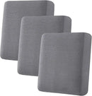 H.VERSAILTEX Super Stretch Individual Seat Cushion Covers Sofa Covers Couch Cushion Cover Slipcover Sets Thick Jacquard Textured Twill Fabric (3 Piece Sofa Cushion Covers, Grey) by CozyNest Decor