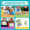 Family Matching Game for Kids & Adults, Block Puzzle Board Games for Boys & Girls Ages 4-8 8-12, 2 Player Card Puzzles for Children 3+ Year Olds by TinyTreasures Baby Boutique