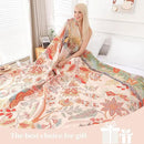 Boho Throw Blanket for Bed - 100% Pure Cotton Ultra Soft Rustic Quilt - Farmhouse Decor Bed Blankets, All Season Rustic Throw for Sofa Couch Chair(60''×80'', Floral)