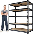 72"H Storage Shelves heavy duty, 2000LBS Garage Shelving, 5 Tier Metal Shelving Unit Adjustable Garage Shelves Utility Rack Shelf for Storage Warehouse Pantry Closet,35.6" W × 16" D × 72" H, Black by GreenHaven Gardens