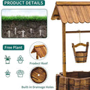 UDPATIO Rustic Solid Fir Wood Wishing Well Planter for Outdoor Plants, 16.5 in Diameter by GreenHaven Gardens